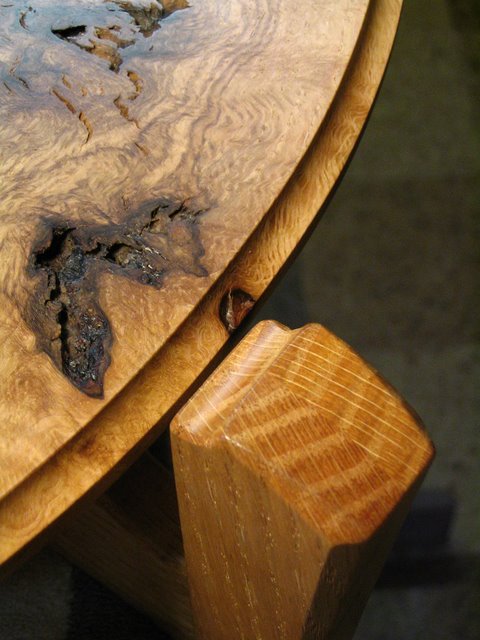 Chevron Grain Pattern From Top of Leg